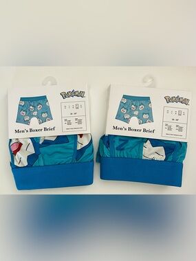 2 pair Bioworld Pokémon Snorlax Boxer briefs size LARGE NWT